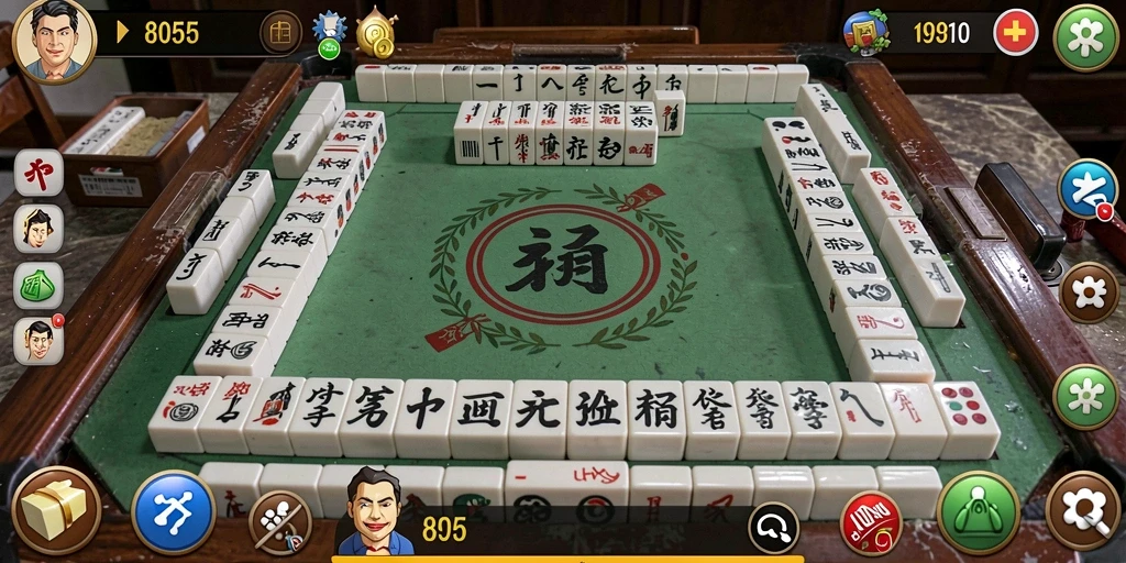 Tampilan gameplay menarik dari permainan Mahjong 8055.