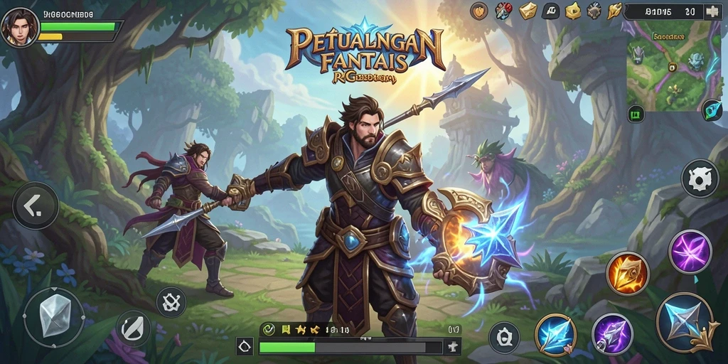 Tampilan dinamis dan aksi seru dalam gameplay RPG.