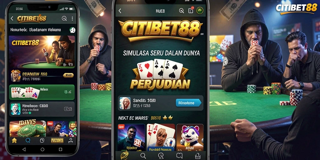 Tampilan seru gameplay simulasi CITIBET88 di kasino virtual.