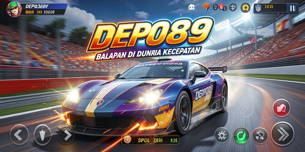 Tampilan gameplay balapan seru dari DEPO89 dengan trek menantang.