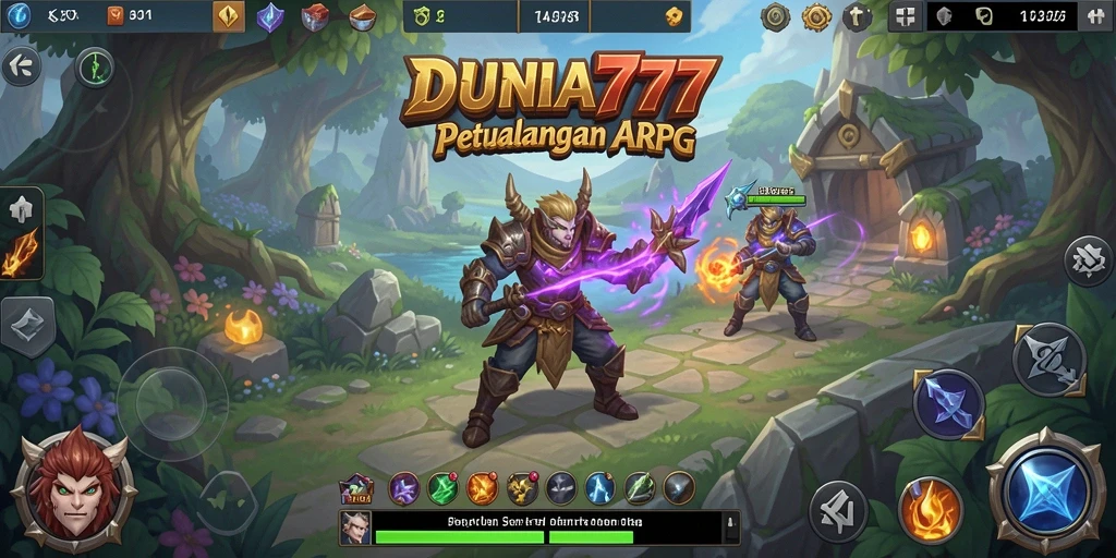 Tampilan menarik dari pertarungan seru di DUNIA777 dengan berbagai karakter.