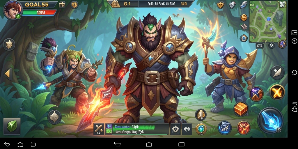 Tampilan gameplay RPG yang menarik dan penuh aksi di GOAL55.