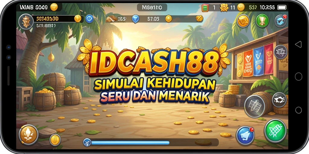 Tampilan gameplay IDCASH88 yang menarik dengan berbagai aktivitas simulasi.