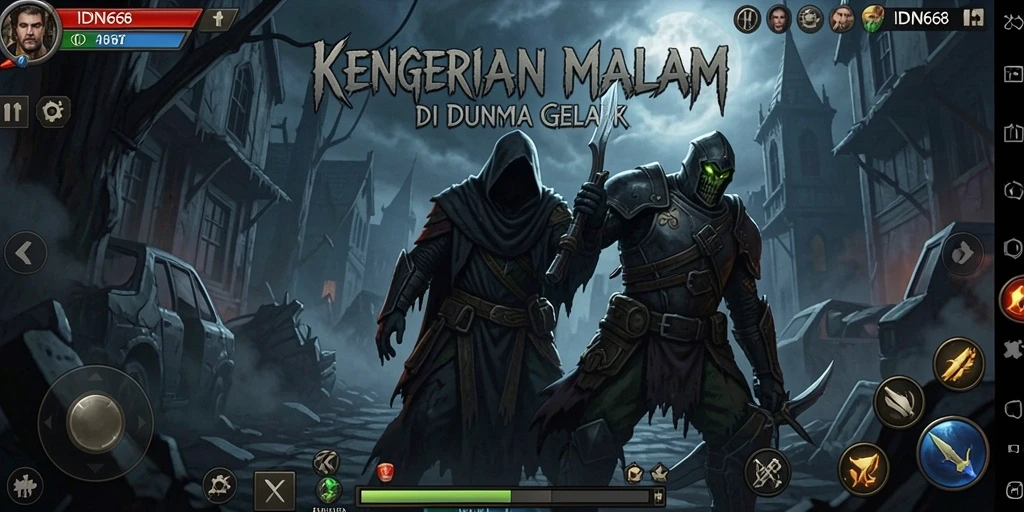 Tampilan gameplay yang mencekam dalam dunia <strong>IDN668</strong> yang penuh horror.