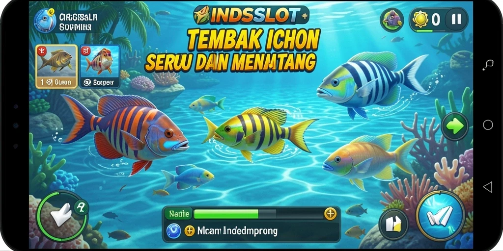 Tampilan gameplay Tembak Ikan yang seru di INDSLOT.
