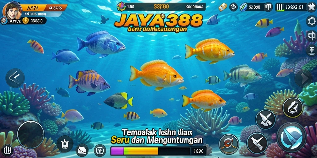 Screenshot gameplay JAYA388 menampilkan aksi menangkap ikan yang seru.