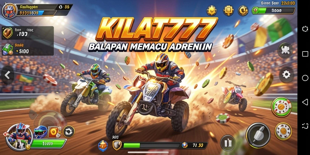 Tampilan gameplay KILAT777 yang menegangkan dalam balapan.