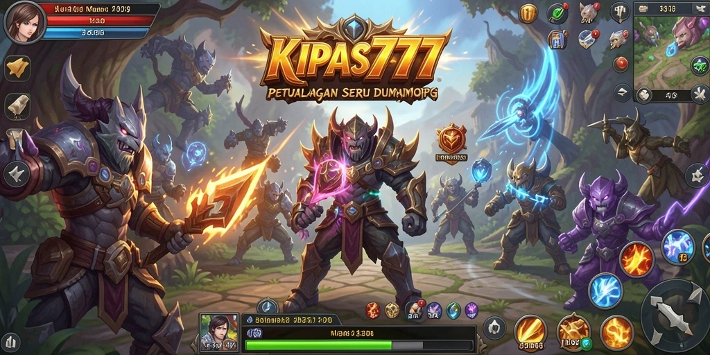 Screenshot permainan KIPAS777 yang menunjukkan aksi seru dalam petualangan MMORPG.