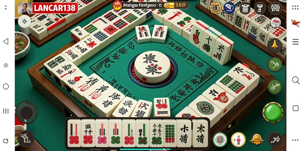 Screenshot utama LANCAR138 menampilkan gameplay seru Mahjong.