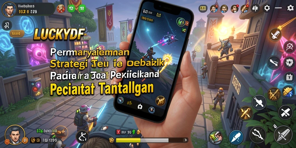 Tampilan gameplay strategis yang menantang dalam LUCKYDF.