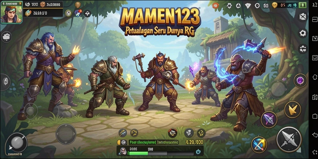 Tangkapan layar MAMEN123 menampilkan aksi pertempuran RPG yang mendebarkan.