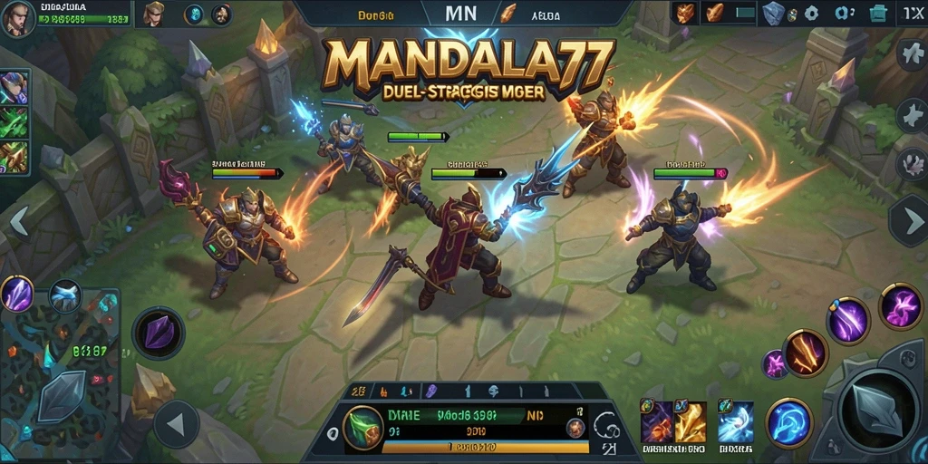 Gameplay seru MANDALA77 di arena MOBA.