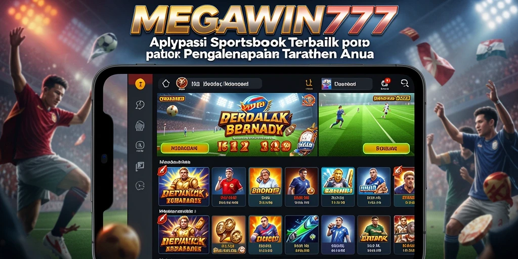 Tampilan menarik dari antarmuka taruhan olahraga MEGAWIN777.