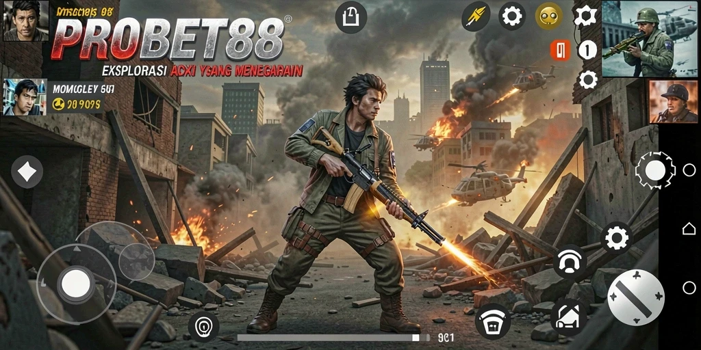 Tampilan gameplay PROBET88 yang intens dan menegangkan.