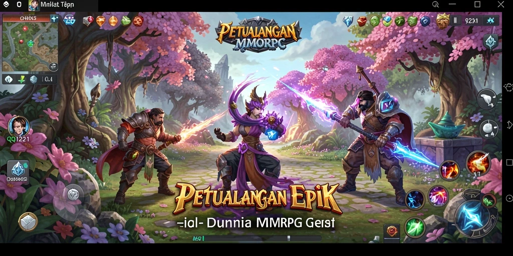 Tampilan screenshot QQ1221 yang menunjukkan aksi seru dalam gameplay MMORPG.