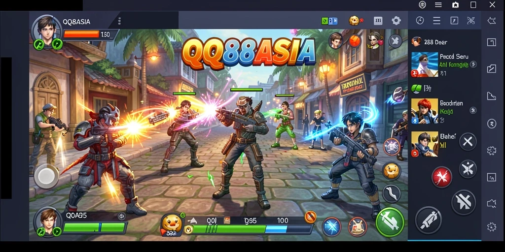 Tampilan screenshot permainan QQ88ASIA yang penuh warna dan dinamis.