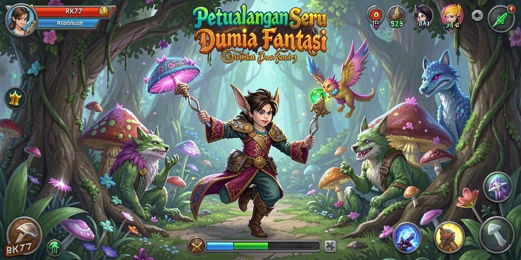 Screenshot menampilkan aksi seru dalam gameplay RK77 yang memukau.