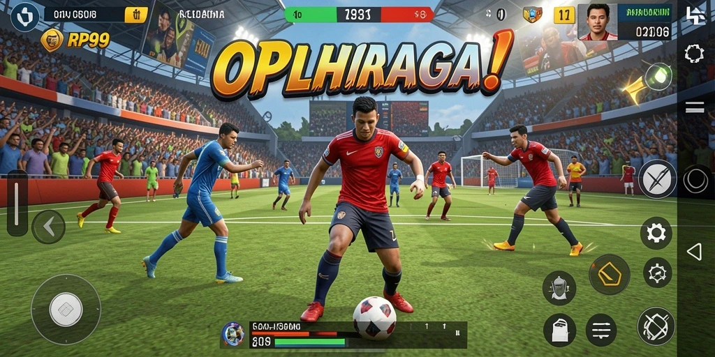 Tampilan gameplay RP99 dengan aksi seru di lapangan.