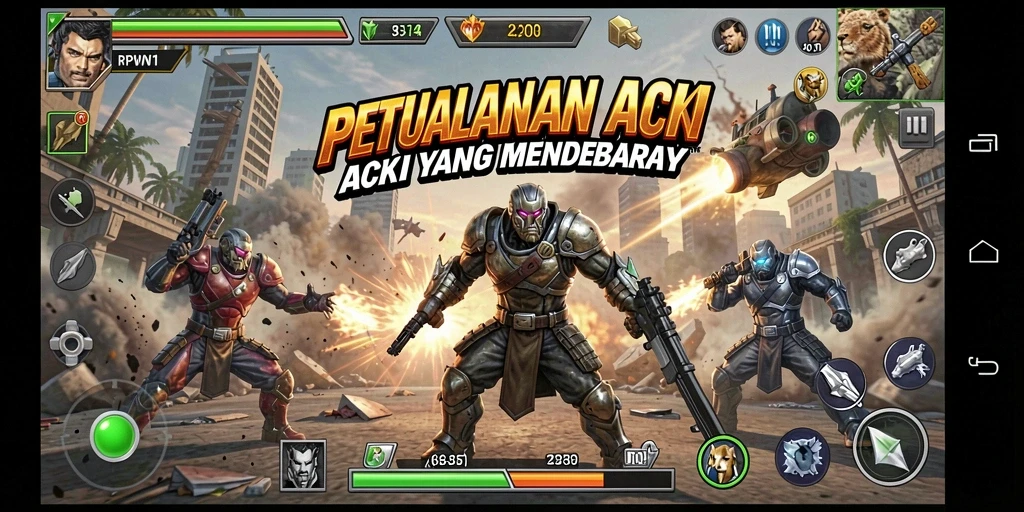Screenshot RPWIN1 menampilkan aksi gameplay yang intens dan mendebarkan.