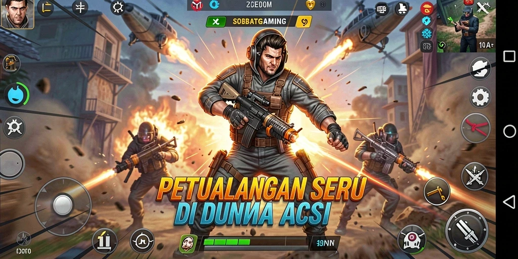 Tampilan menarik dari aksi gameplay SOBATGAMING yang mendebarkan.