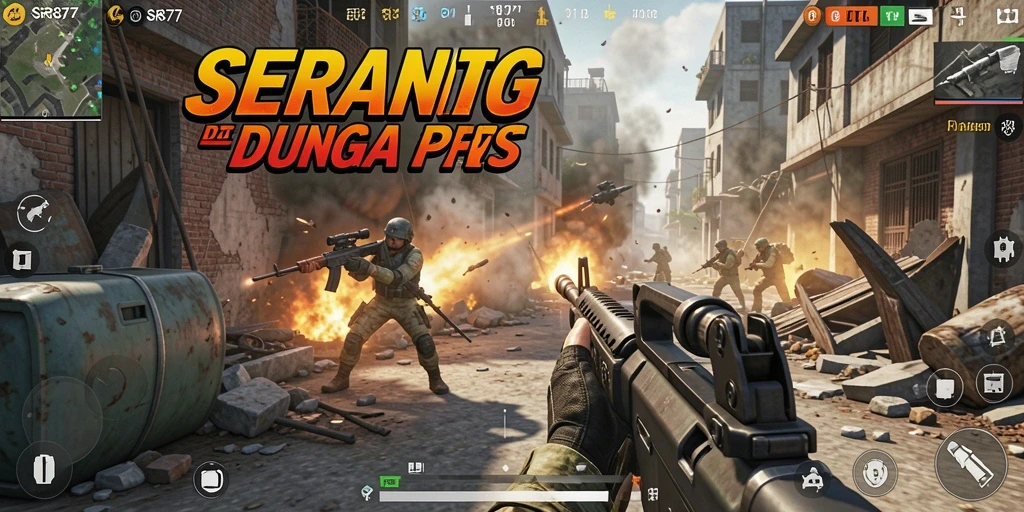 Tampilkan aksi mendebarkan dalam gameplay SR877 FPS.