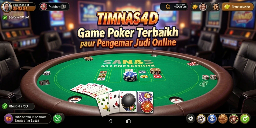 Tampilan gameplay seru dalam TIMNAS4D saat bermain Poker.