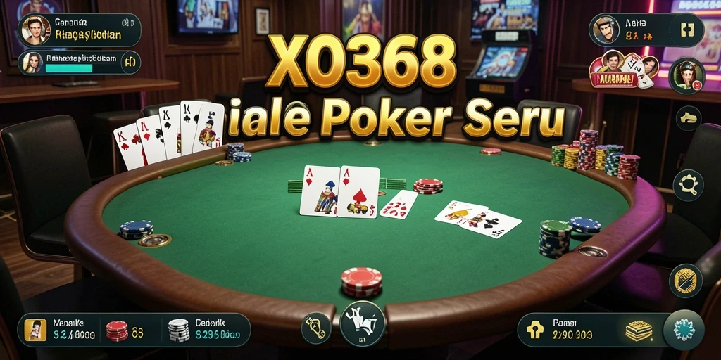 Screenshot utama menunjukkan gameplay seru dalam permainan Poker.